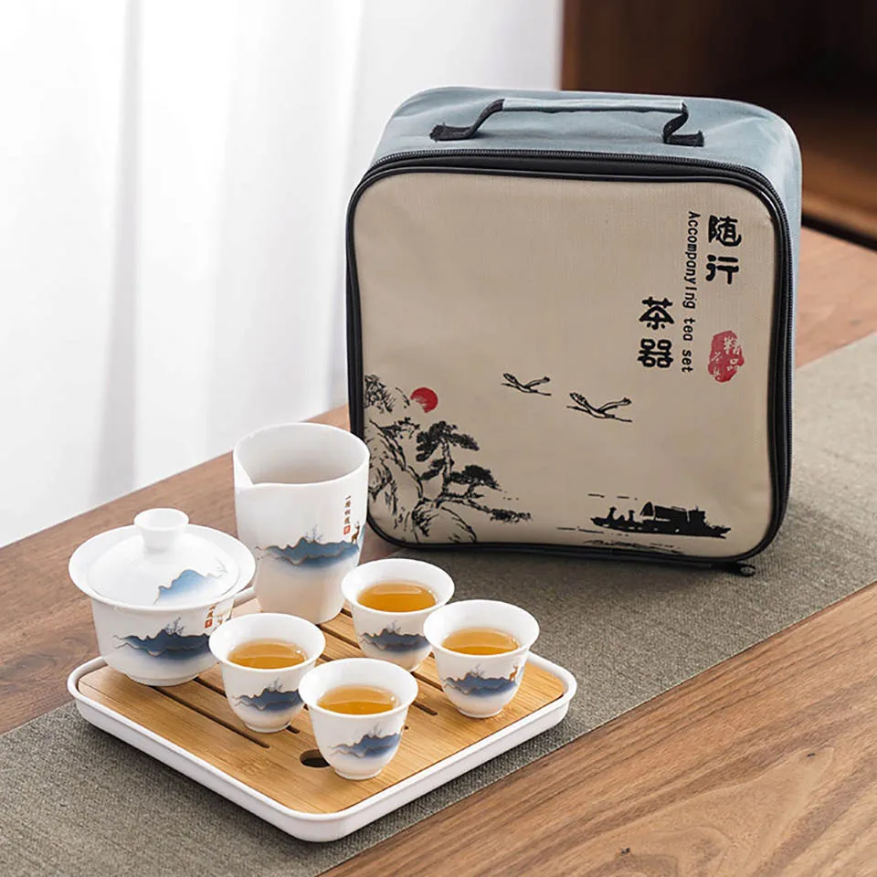 Korean Tea Set - Ceramic Chinese Kung Fu Tea Set，Suitable
