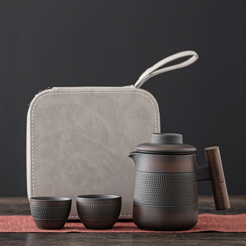 Korean Tea Set - High-end Purple Pottery RetroTea Set Outdoor