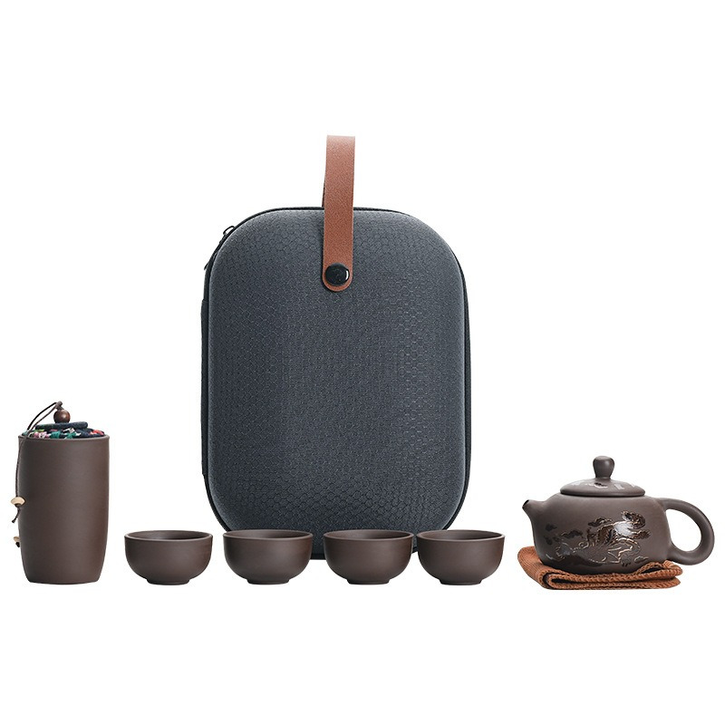 Purple Clay Travel Tea Set wit - đánh giá và giá Korean Tea Set