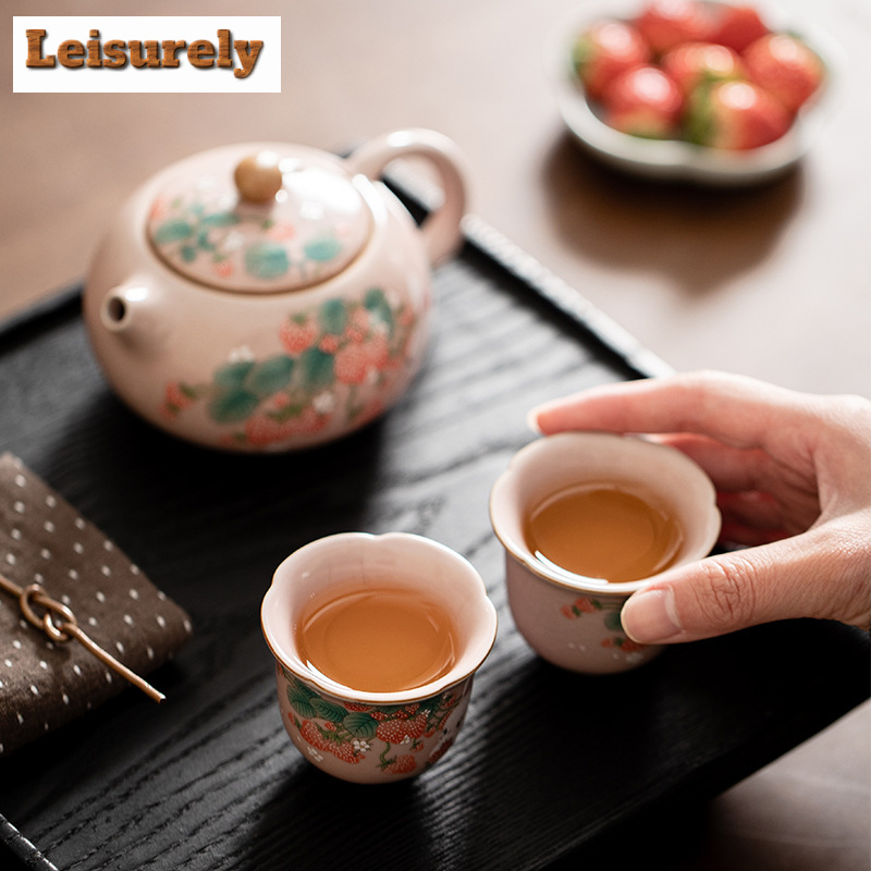 Antique Pink Ru Kiln Teacup St - đánh giá và giá Korean Tea Set