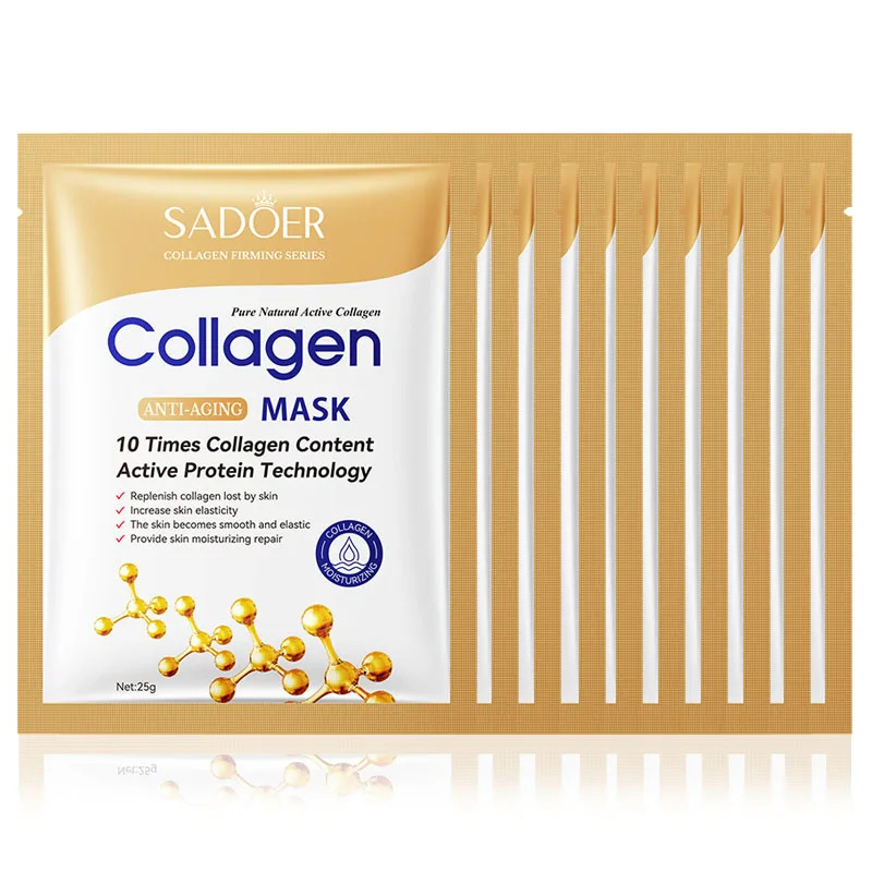10pcs Anti-aging Collagen Face - đánh giá và giá Sheet Mask Collagen