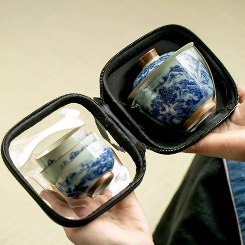 Chinese Retro Blue and White P - đánh giá và giá Korean Tea Set